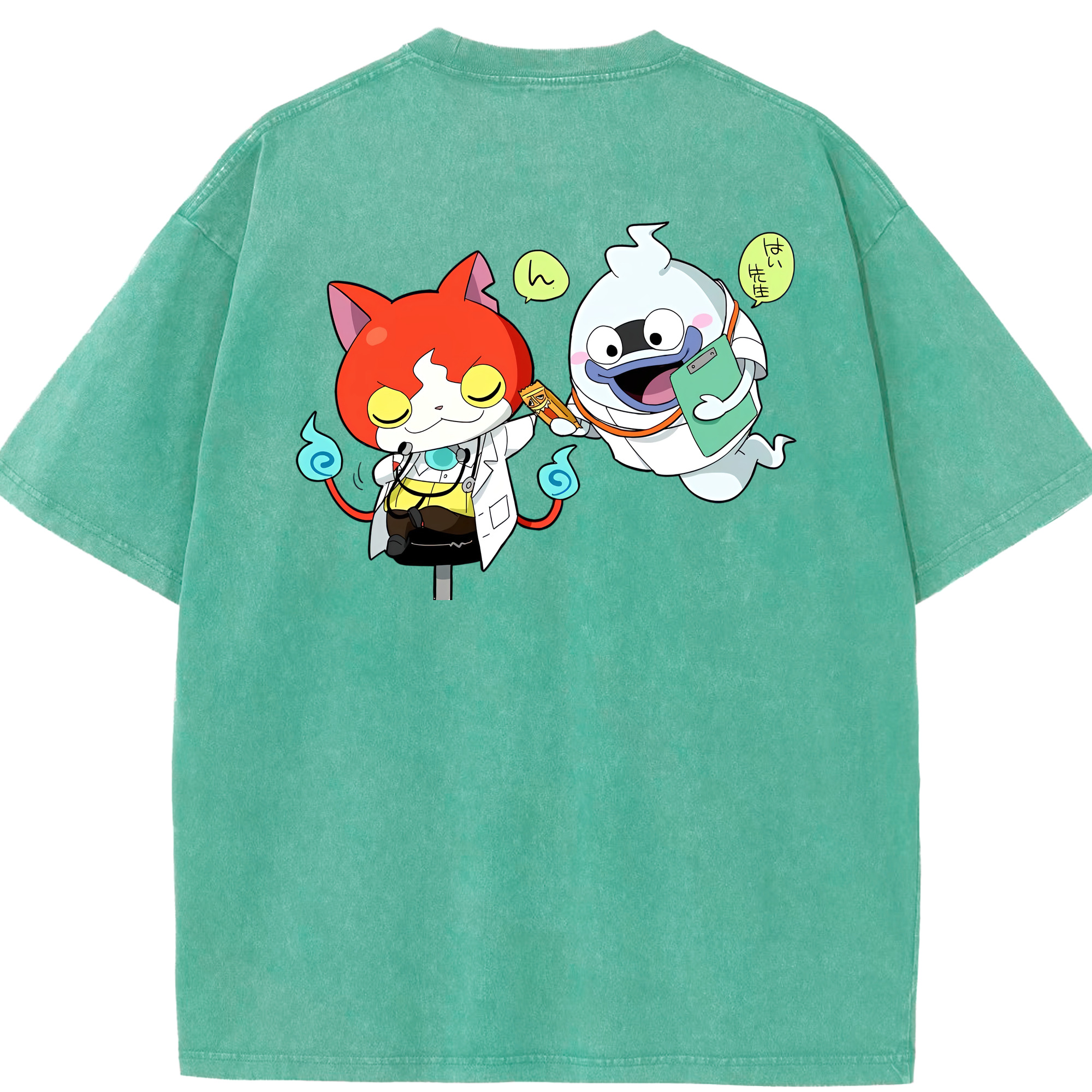 （画像用） 妖怪ウォッチ Yo-kai Watch 綿100% ヴィンテージ風 半袖Tシャツ（背面プリント）